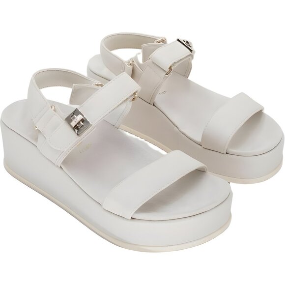 GUESS Fabulon Two Strap Platform Sandals Ivory Women US 7.5M - Picture 4 of 6
